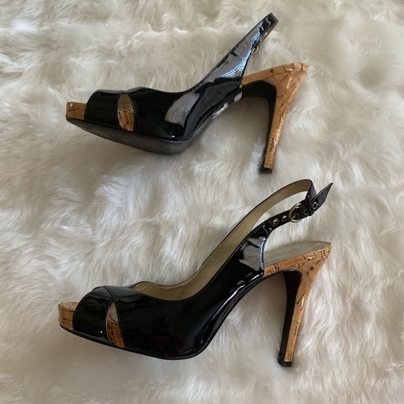 Guess Patent Leather Sling-back Heels - Picture 3 of 8